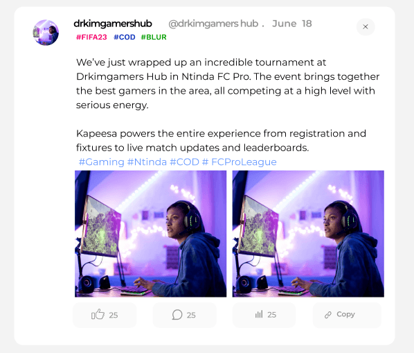 Social community posts